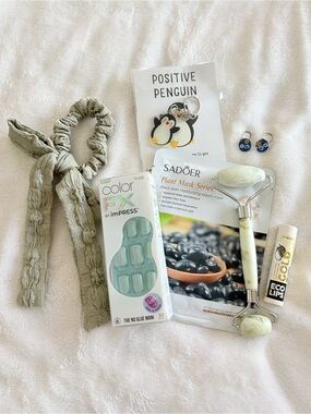 Relaxing Self-Care Bundle w/ imPRESS Press Ons, Earrings, Face Roller, and more!